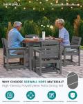 5-Piece Outdoor Dining Set for 4, Gray