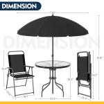 Shintenchi 6-Piece Patio Dining Set with Umbrella