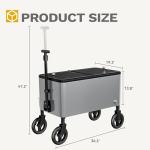 DWVO 80 Quart Rolling Ice Chest Cooler Cart