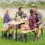 NAFORT 6FT Portable Picnic Table and Bench Set