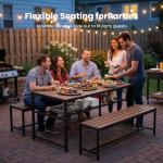 TinFrey 3-Piece Outdoor Dining Set with Umbrella