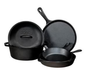 Lodge 5-Piece Pre-Seasoned Cast Iron Set