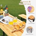 NAFORT 6FT Portable Picnic Table and Bench Set