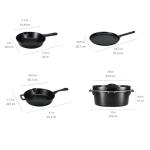 5-Piece Pre-Seasoned Cast Iron Cookware Set