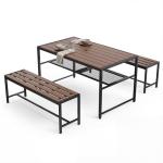 TinFrey 3-Piece Outdoor Dining Set with Umbrella