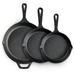 EWFEN 3-Piece Cast Iron Skillet Set