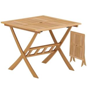 Tangkula 36" Square Acacia Wood Folding Patio Table