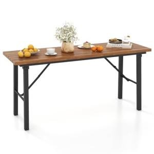 Tangkula 59" Foldable Outdoor Dining Table for 6