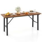 Tangkula 59" Foldable Outdoor Dining Table for 6