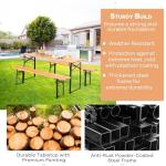 NAFORT 6FT Portable Picnic Table and Bench Set