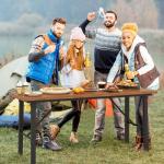 Tangkula 59" Foldable Outdoor Dining Table for 6