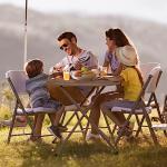 VINGLI 32" Round Folding Table for Outdoor Events