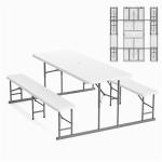 VINGLI Portable Folding Picnic Table and Bench Set
