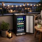 15" Outdoor Beverage Refrigerator, Holds 120 Cans