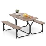 Giantex Outdoor Picnic Table and Bench Set