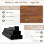 Tangkula 59" Foldable Outdoor Dining Table for 6