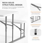 VINGLI Portable Folding Picnic Table and Bench Set