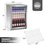 ICEJUNGLE 24-Inch Outdoor Beverage Cooler for 160 Cans