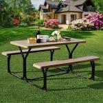 Giantex Outdoor Picnic Table and Bench Set
