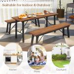 Tangkula 59" Foldable Outdoor Dining Table for 6