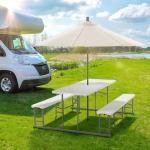 VINGLI Portable Folding Picnic Table and Bench Set