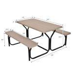 Giantex Outdoor Picnic Table and Bench Set