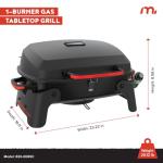 Megamaster Portable Gas Grill with Locking Lid