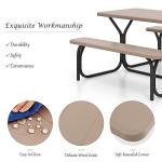 Giantex Outdoor Picnic Table and Bench Set