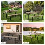 Giantex Outdoor Picnic Table and Bench Set