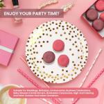 75PC Gold Dot Disposable Party Plates & Napkins