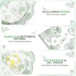 Sage Green Floral Party Supplies for 25 Guests