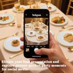 Elegant Gold Disposable Plates and Cutlery Set