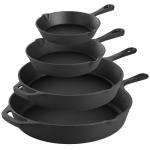 13-Piece Pre-Seasoned Cast Iron Skillet Set