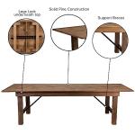 Rustic Pine Folding Dining Table for Outdoor Events
