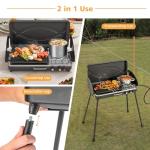 Portable Propane Grill & Camping Stove with Wind Guard