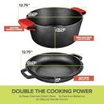 3-in-1 Cast Iron Dutch Oven & Skillet Set