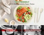 300 Pack Heavy-Duty Compostable Paper Plates Set