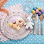 Rose Gold Disposable Plates and Silverware Set