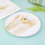 150PCS White and Gold Party Plates and Silverware