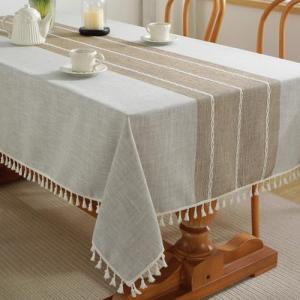 Waterproof Rustic Rectangle Tablecloth for Outdoor Dining