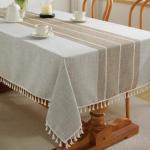 Waterproof Rustic Rectangle Tablecloth for Outdoor Dining