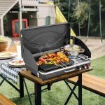 Portable Propane Grill & Camping Stove with Wind Guard