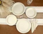 300 Pack Heavy-Duty Compostable Paper Plates Set
