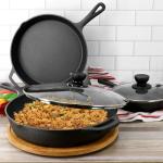 13-Piece Pre-Seasoned Cast Iron Skillet Set
