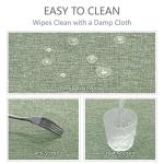 Sage Green Waterproof Rectangle Tablecloth for Outdoor Use