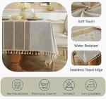 Waterproof Rustic Rectangle Tablecloth for Outdoor Dining