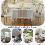 Waterproof Rustic Rectangle Tablecloth for Outdoor Dining