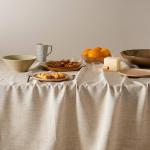 Linen Tablecloth for Rectangle Farmhouse Dining Tables