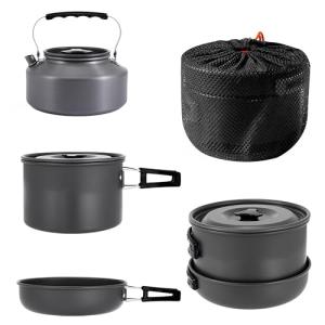 aiGear 3-Piece Non-Stick Camping Cookware Set