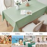 Sage Green Waterproof Rectangle Tablecloth for Outdoor Use